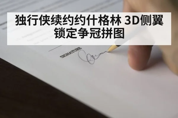 独行侠续约约什格林 3D侧翼锁定争冠拼图（jiuyou game）